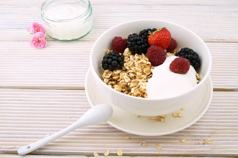 Greek Yogurt Parfait with Berries and Almonds